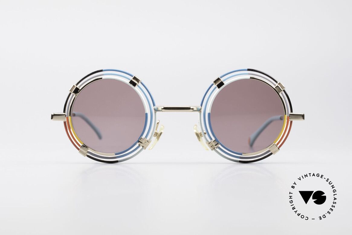 Casanova MTC 1 Kunstvolle Runde Sonnenbrille, zauberhafte Casanova vintage Sonnenbrille von ca. 1985, Passend für Herren und Damen