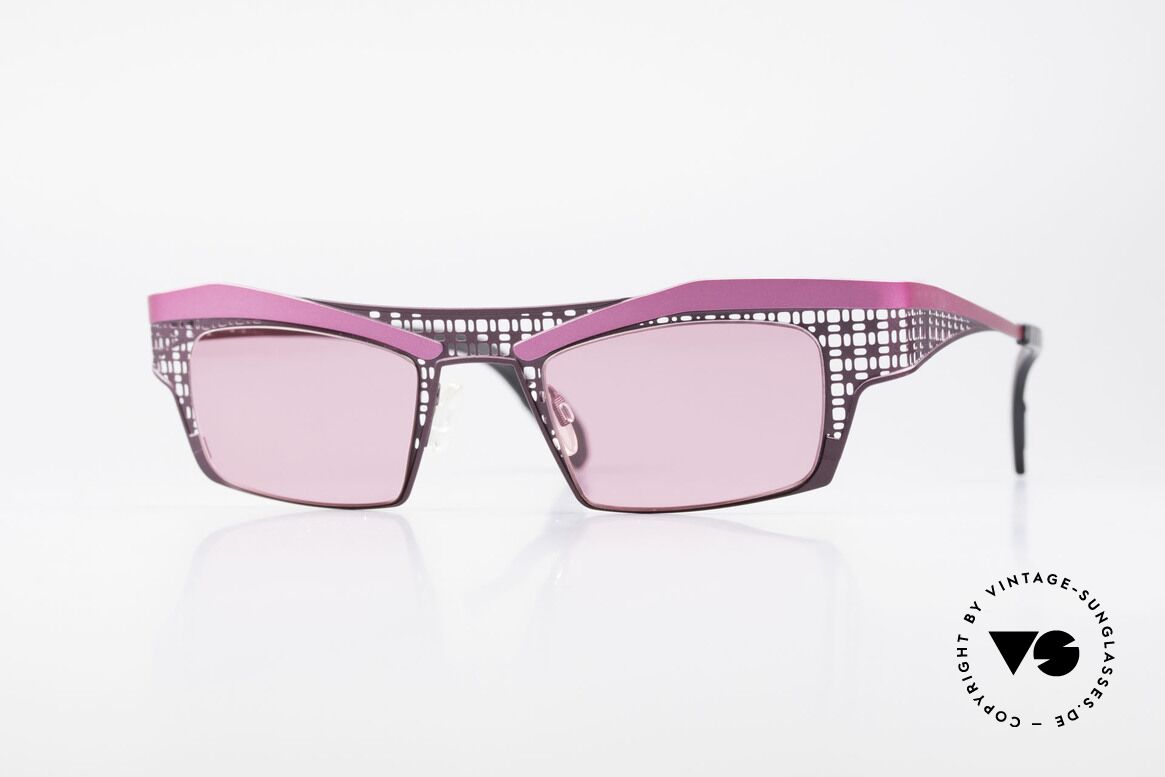 Theo Belgium Eye-Witness TA Avantgarde Sonnenbrille Pink, Theo Belgium: die eigenwilligste Brillenmarke, weltweit, Passend für Damen