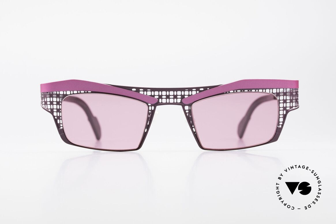 Theo Belgium Eye-Witness TA Avantgarde Sonnenbrille Pink, Theo Belgium: die eigenwilligste Brillenmarke, weltweit, Passend für Damen
