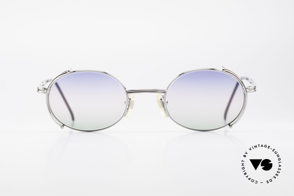 Yohji Yamamoto 52-4107 Ovale Designer Sonnenbrille, außergewöhnliche vintage Y. Yamamoto Sonnenbrille, Passend für Herren und Damen