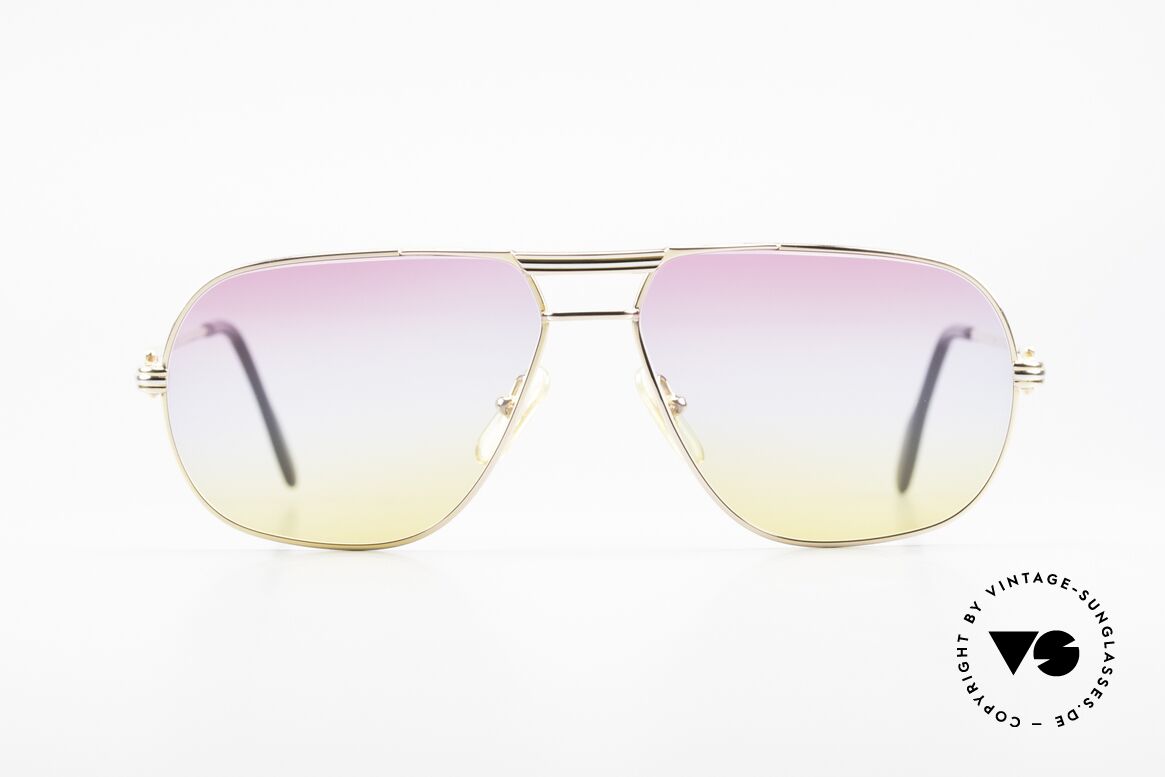 Cartier Tank Rose - M Limitierte Luxus Sonnenbrille, edles Cartier Modell von 1988, MEDIUM Gr . 59°14, 140, Passend für Herren und Damen