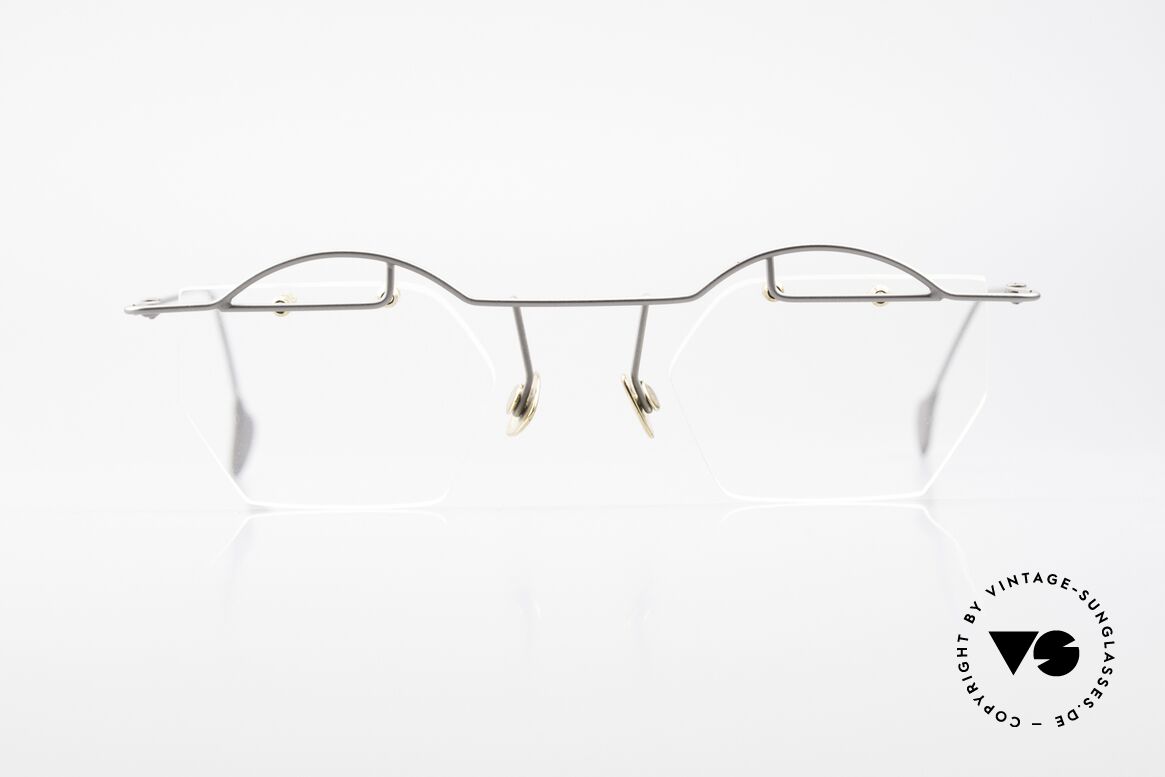 Paul Chiol 12 Randlose Kunstbrille Vintage, vintage Paul Chiol Designer-Brillenfassung der 90er, Passend für Herren und Damen
