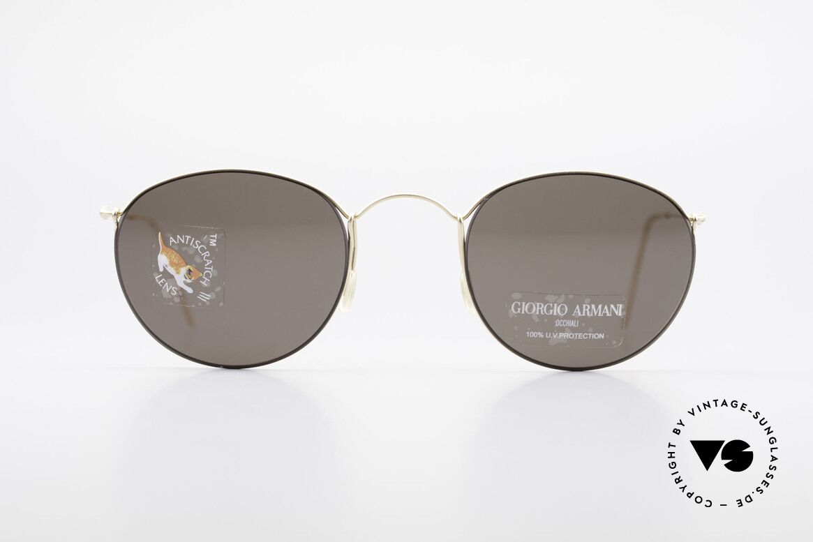 Giorgio Armani 3006 90er Panto Draht Sonnenbrille, Giorgio Armani Sonnenbrille, Mod. 3006-S, Col. T-100, Passend für Herren