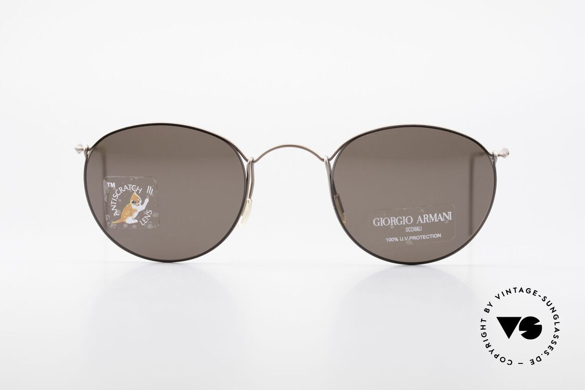 Giorgio Armani 3006 Vintage Drahtbrille Panto Stil, Giorgio Armani Sonnenbrille, Mod. 3006-S, Col. T-105, Passend für Herren