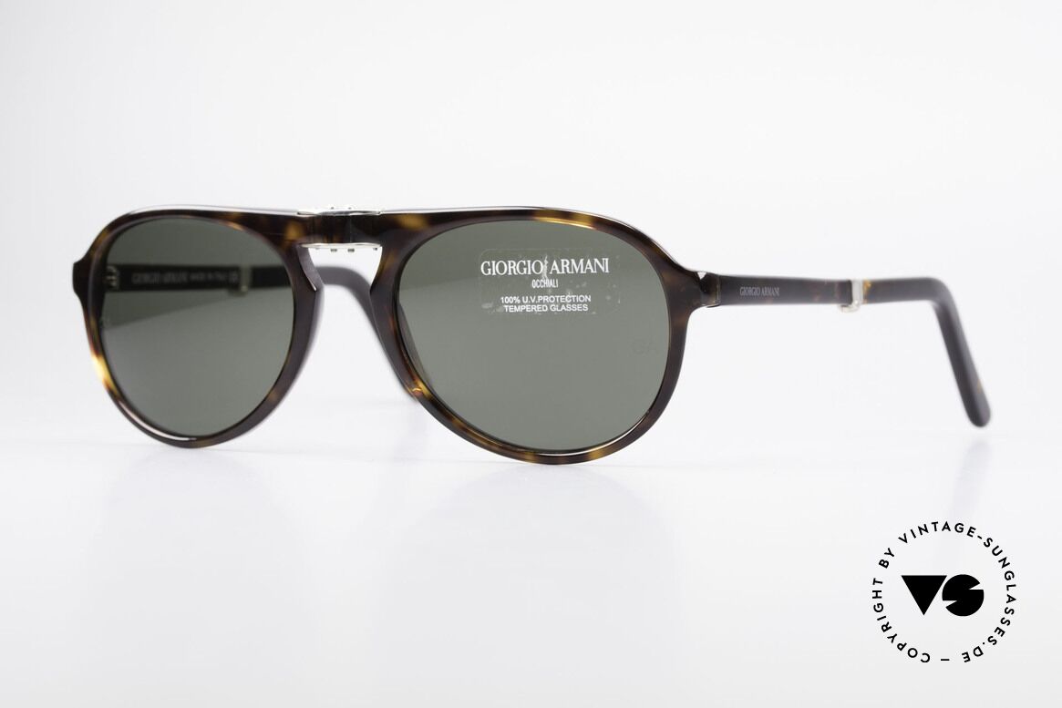 Giorgio Armani 2522 Faltbare Aviator Sonnenbrille, einzigartige Giorgio Armani DesignerSonnenbrille, Passend für Herren und Damen