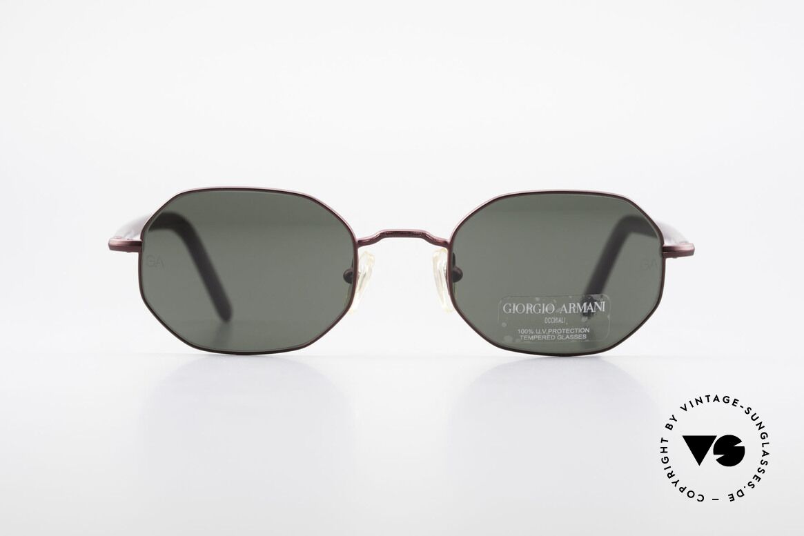 Giorgio Armani 664 Achteckige Vintage Brille 90er, achteckige 90er Sonnenbrille in Premium-Qualität, Passend für Herren und Damen