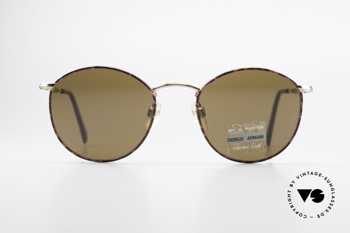 Giorgio Armani 627 Vintage Panto Sonnenbrille, vintage Designer-Sonnenbrille von Giorgio Armani, Passend für Herren und Damen