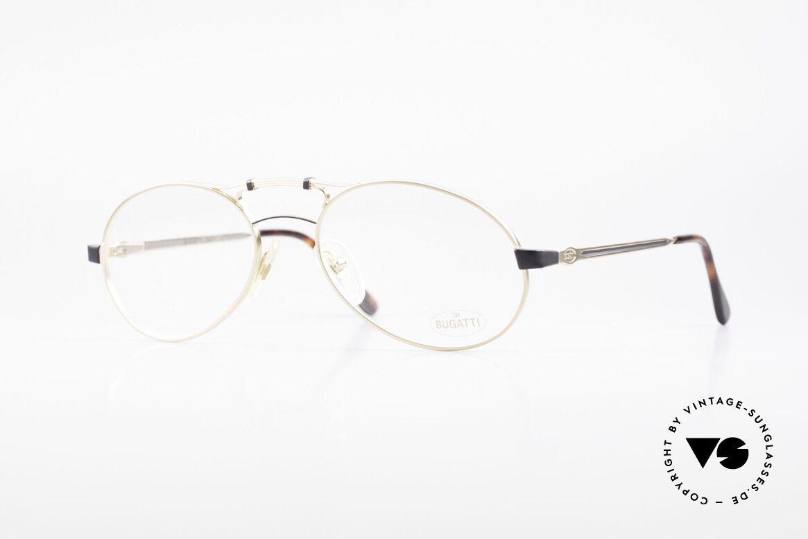 Bugatti 13411 Vintage Herrenbrille Luxus, antik anmutende 90er BUGATTI vintage Brillenfassung, Passend für Herren