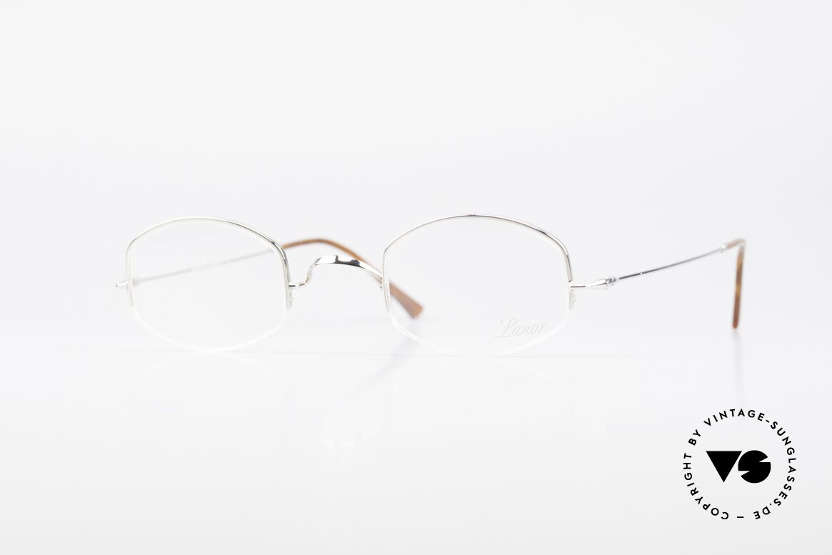 Lunor String Halb Randlose Vintage Brille, LUNOR = französisch für "Lunette d’Or" (Goldbrille), Passend für Herren und Damen