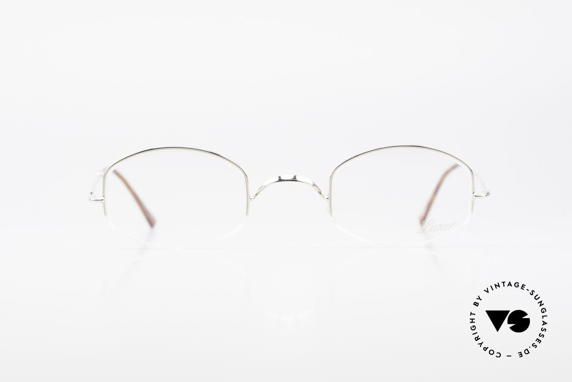 Lunor String Halb Randlose Vintage Brille, LUNOR = französisch für "Lunette d’Or" (Goldbrille), Passend für Herren und Damen