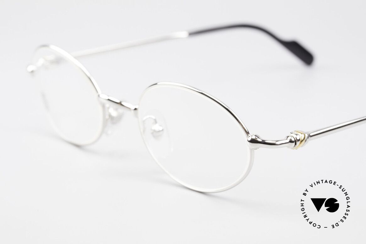 Cartier Filao - M Ovale Luxus Brille Platin, ungetragene Luxusbrille mit orig. Box & Verpackung, Passend für Herren und Damen