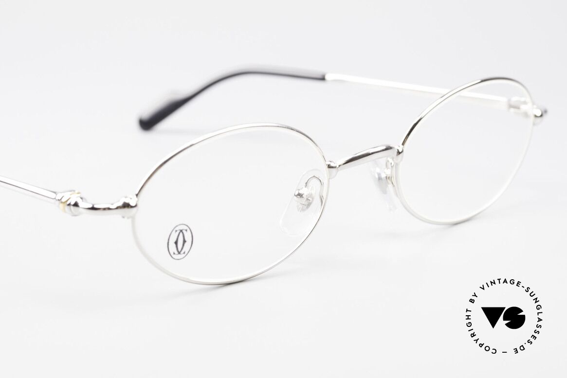 Cartier Filao - M Ovale Luxus Brille Platin, KEINE RETRO Cartier Brille; ein Original von 1999!, Passend für Herren und Damen