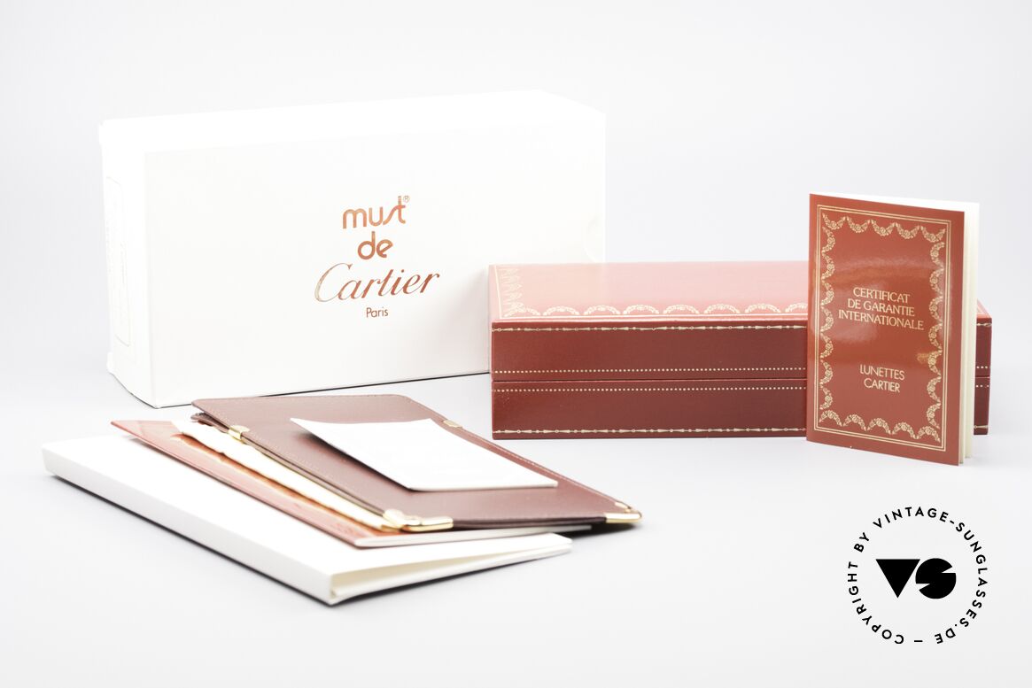 Cartier Filao - M Ovale Luxus Brille Platin, Größe: medium, Passend für Herren und Damen