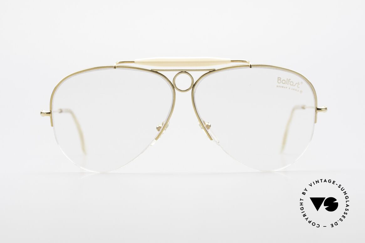 Ray Ban Balfast 809 Gold Doublé Vintage Brille Alt, 80er Jahre Ray Ban Designerbrille von Bausch&Lomb, Passend für Herren