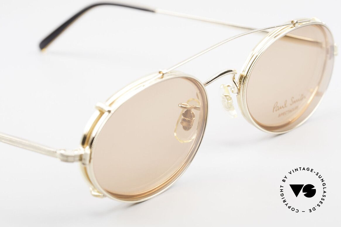 Paul Smith PSR108 Ovale Vintage Brille Mit Clip, ungetragene ovale Fassung mit praktischem CLIP-ON!, Passend für Herren und Damen