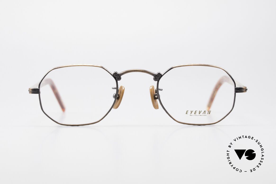 Eyevan DD16 Achteckige Designer Brille, vintage EYEVAN Designerbrille der 80er / frühen 90er, Passend für Herren und Damen