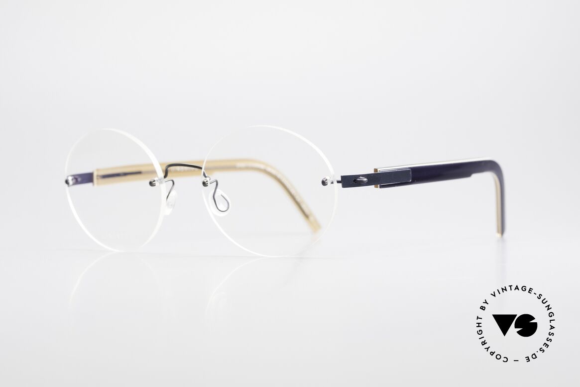 Lindberg 2111 Strip Titan Randlose Titanium Brille Rund, so zeitlos, stilvoll und innovativ = Prädikat "VINTAGE", Passend für Herren und Damen
