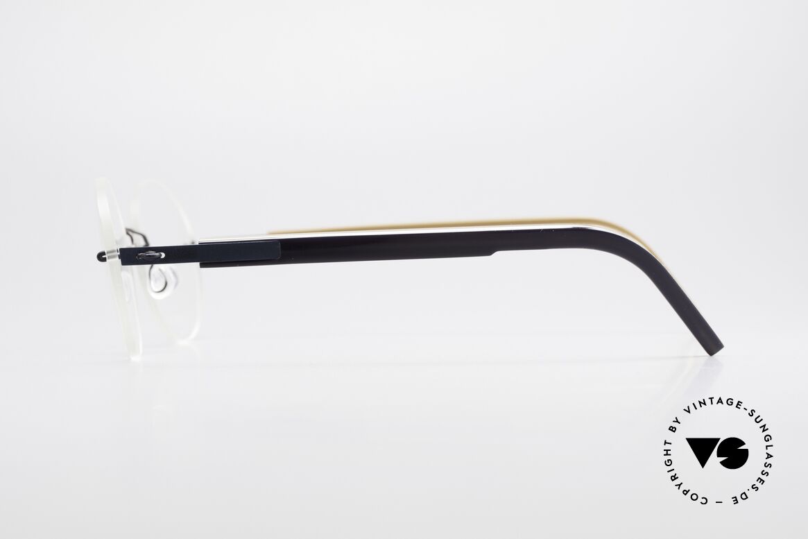 Lindberg 2111 Strip Titan Randlose Titanium Brille Rund, sehr flexibel & elastisch (Glasform ist ggf. veränderbar), Passend für Herren und Damen