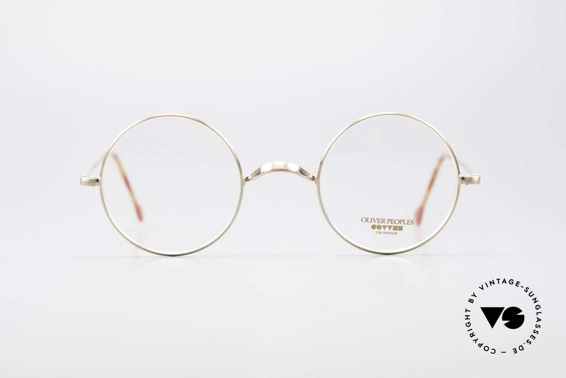 Oliver Peoples OP84BG Kleine Designer Brille Rund, vintage Oliver Peoples Designerbrille der späten 90er, Passend für Herren und Damen