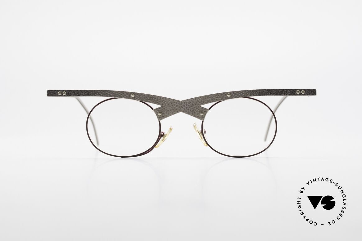 Theo Belgium Hie 3R Verrückte Vintage Brille 90er, verrückte vintage Brille von THEO Belgium der 90er, Passend für Damen
