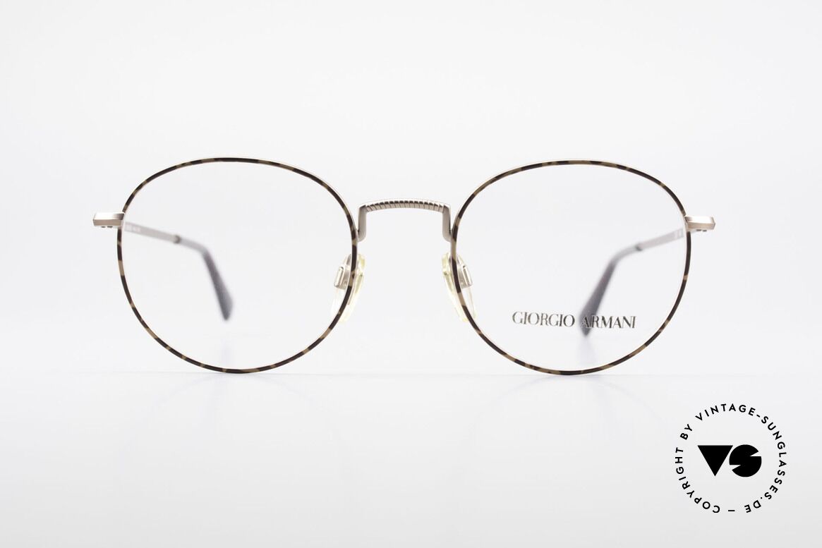 Giorgio Armani 231 80er Panto Brille No Retro, zeitloses 80er Jahre Modell in Premium-Qualität, Passend für Herren und Damen
