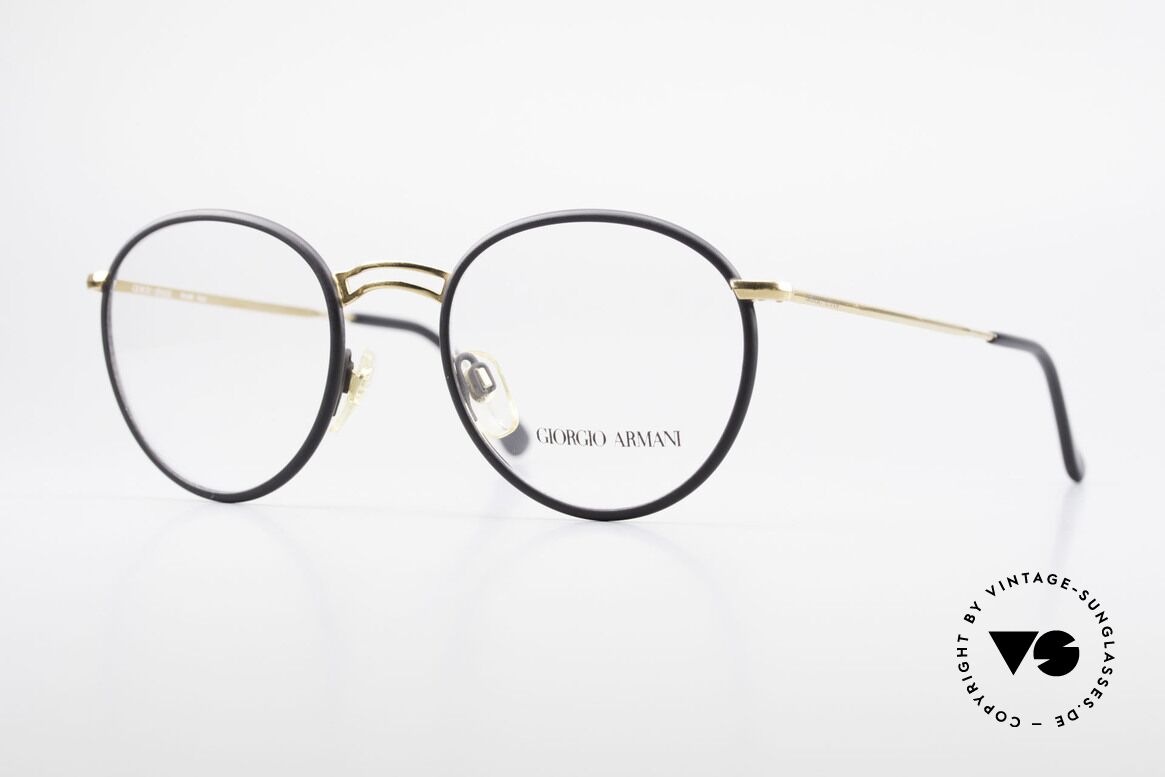 Giorgio Armani 152 Runde Vintage Brille Herren, zeitlose vintage Giorgio Armani Designer-Fassung, Passend für Herren