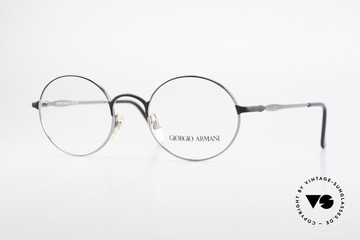 Giorgio Armani 243 Runde Ovale Brille 90er Small, alte vintage Brille vom Modedesigner G.Armani, Passend für Herren und Damen