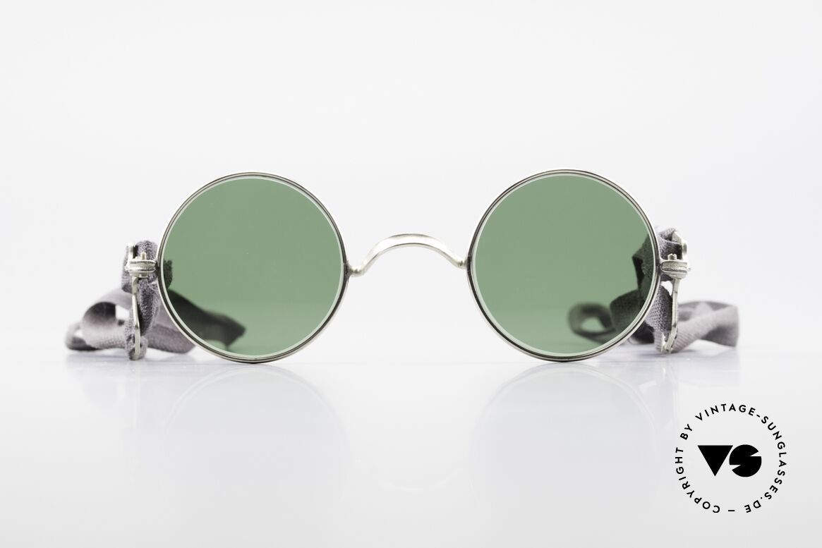 Militärbrille Round Alte Armee Brille Steampunk, alte, antike Armee-Sonnenbrille aus den 1960ern, Passend für Herren