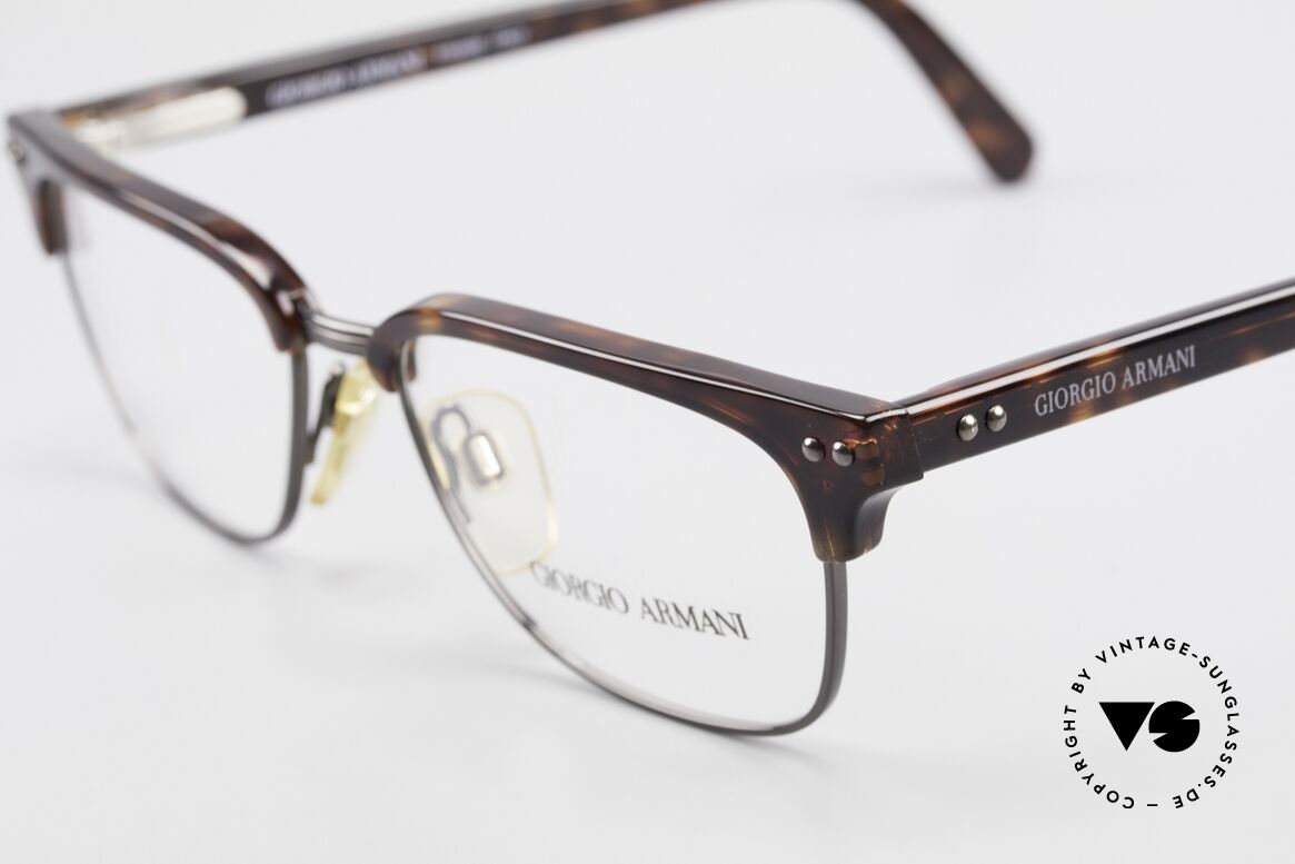 Giorgio Armani 381 Vintage Brille Clubmaster Stil, großartige Kombination aus Eleganz & Top-Qualität, Passend für Herren