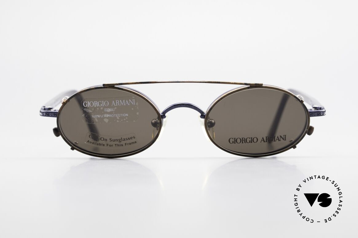 Giorgio Armani 250 Clip On Vintage Sonnenbrille, zeitlose Giorgio ARMANI vintage Designer-Sonnenbrille, Passend für Herren und Damen