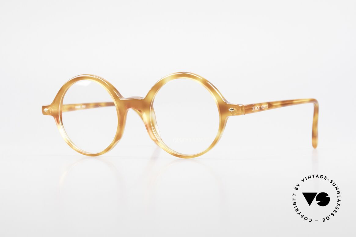 Giorgio Armani 319 Alte 80er Brille Rund Unisex, zeitlos runde Giorgio Armani Designer-Brillenfassung, Passend für Herren und Damen