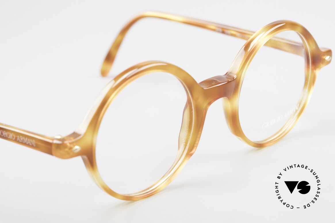 Giorgio Armani 319 Alte 80er Brille Rund Unisex, KEINE Retromode, sondern ein altes Armani-Original!, Passend für Herren und Damen