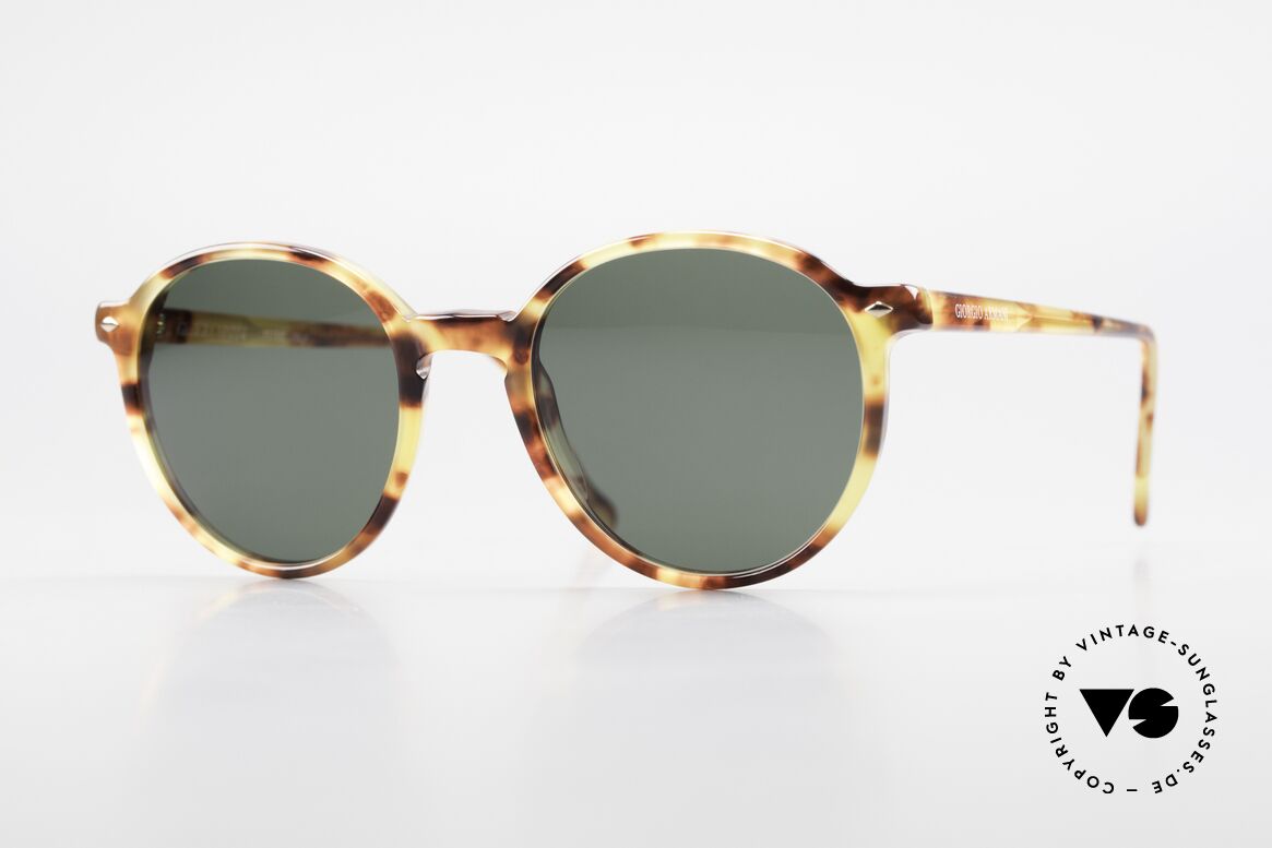 Giorgio Armani 325 Rare 90er Panto Sonnenbrille, zeitlose Panto Giorgio Armani Designer-Sonnenbrille, Passend für Herren und Damen