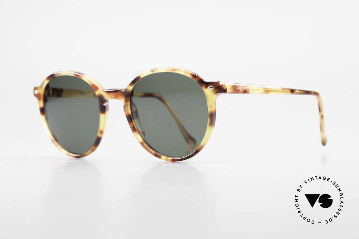 Giorgio Armani 325 Rare 90er Panto Sonnenbrille, sehr interessantes Farbmuster in einer Art Bernstein, Passend für Herren und Damen