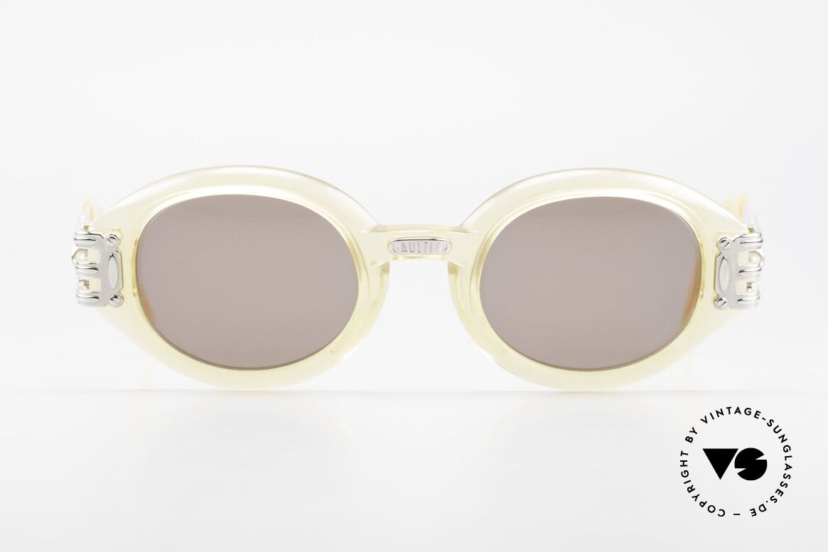 Jean Paul Gaultier 56-5203 90er Steampunk Brille Oval, vintage 1990er Jean Paul Gaultier Kultsonnenbrille, Passend für Herren und Damen