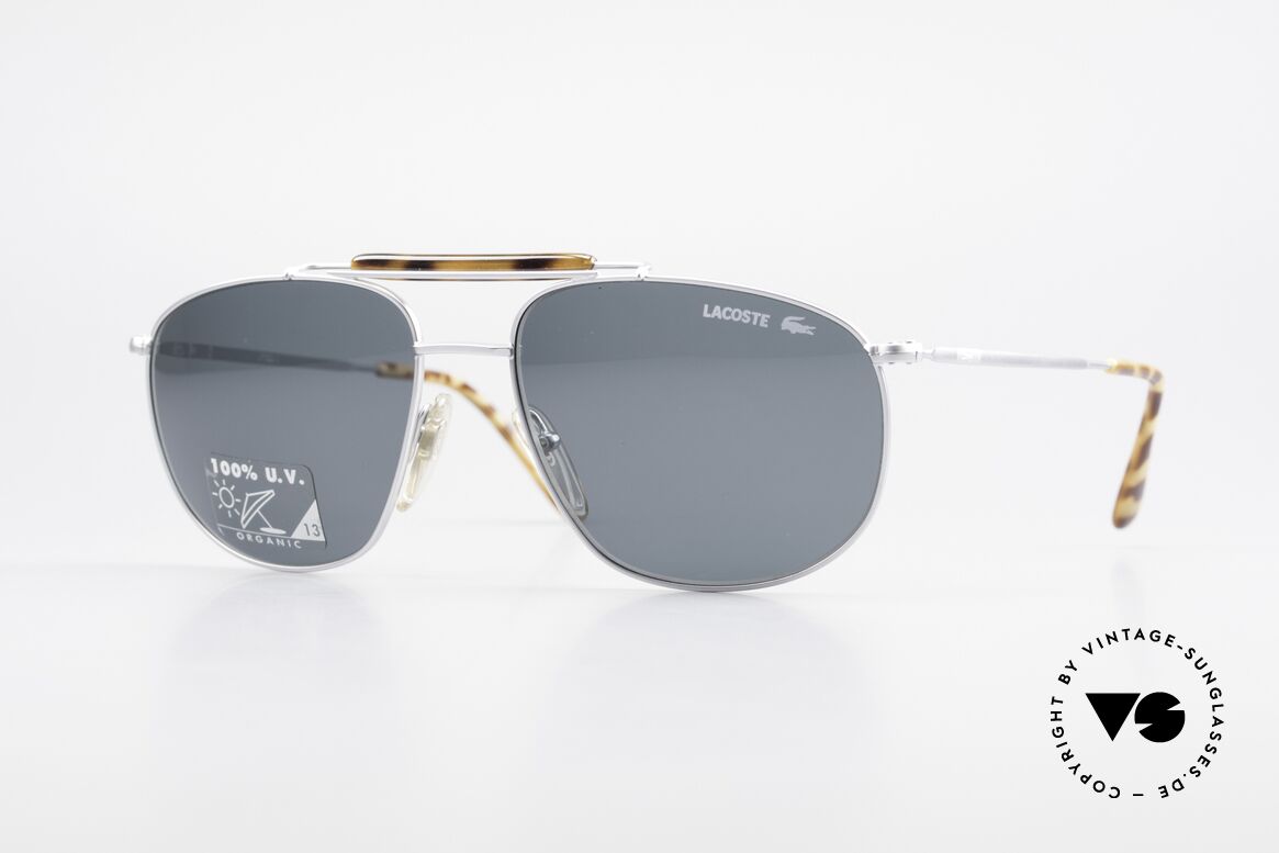 Lacoste 149 Titanium Sonnenbrille Herren, hochwertige Lacoste XL vintage Sonnenbrille, Passend für Herren