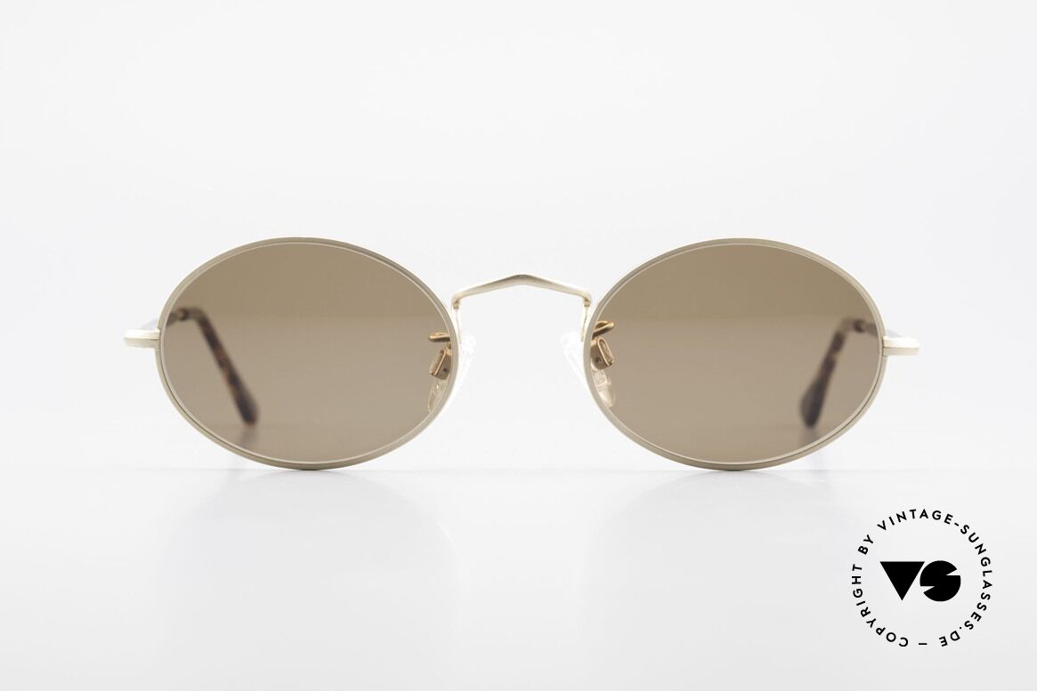 Giorgio Armani 128 Sonnenbrille Oval 90er Vintage, ovale Giorgio Armani vintage Designer-Sonnenbrille, Passend für Herren und Damen