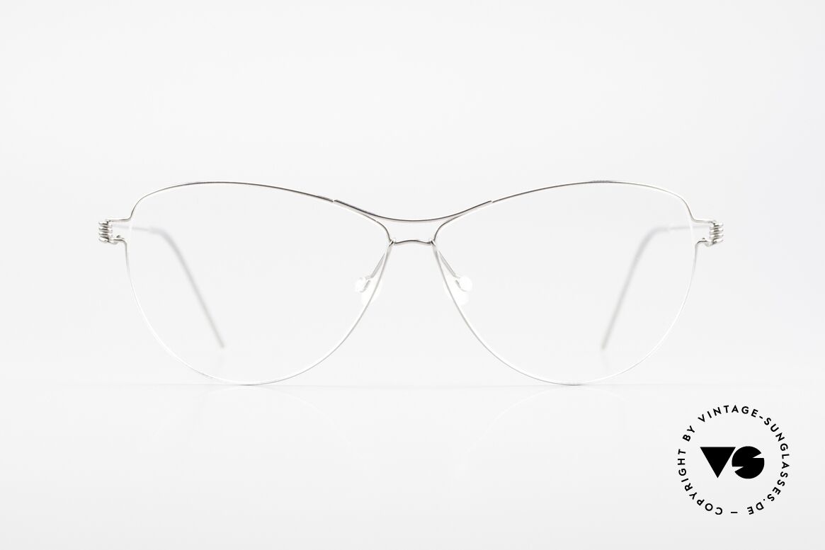 Lindberg Ditte Air Titan Rim Titanium Brille Damen Aviator, LINDBERG Air Titanium Rim Brille in Größe 57-19, 135, Passend für Damen