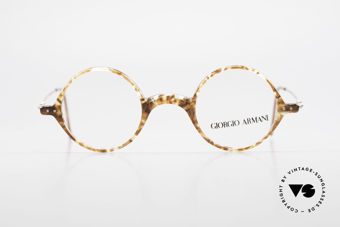 Giorgio Armani 365 Kleine Feine Runde 90er Brille, kleine, feine, vintage Giorgio Armani Designer-Fassung, Passend für Herren und Damen Giorgio Armani 365 Kleine Feine Runde 90er Brille, kleine, feine, vintage Giorgio Armani Designer-Fassung, Passend für Herren und Damen