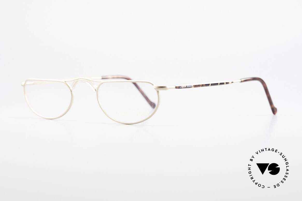 Giorgio Armani 133 Alte Designer Lesebrille 80er, interessante Lackierung in "mattgold / kastanie", Passend für Herren und Damen