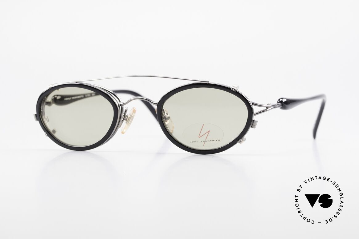 Yohji Yamamoto 51-7210 No Retro Brille Clip-On 90er, 90er Jahre vintage Sonnenbrille von Yohji Yamamoto, Passend für Herren und Damen
