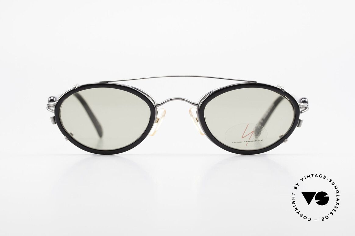 Yohji Yamamoto 51-7210 No Retro Brille Clip-On 90er, 90er Jahre vintage Sonnenbrille von Yohji Yamamoto, Passend für Herren und Damen