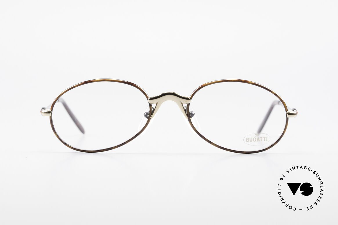 Bugatti 22157 Rare Ovale 90er Vintage Brille, sehr elegantes BUGATTI vintage Brillengestell, Passend für Herren und Damen