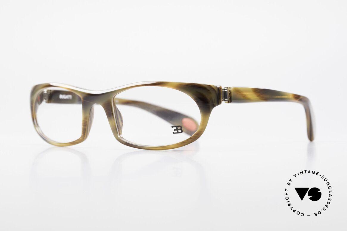 Bugatti 326 Odotype Original Vintage DesignerBrille, ergonomischer Rahmen mit 180°-Scharnieren, Passend für Herren