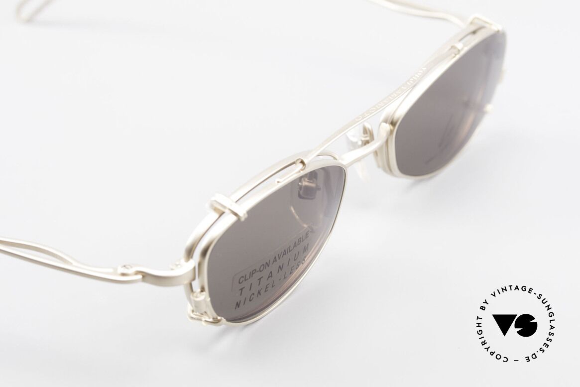 Yohji Yamamoto 52-9011 Clip On Titanium Brille GP, ungetragen (wie alle unsere vintage Qualitätsbrillen), Passend für Herren und Damen
