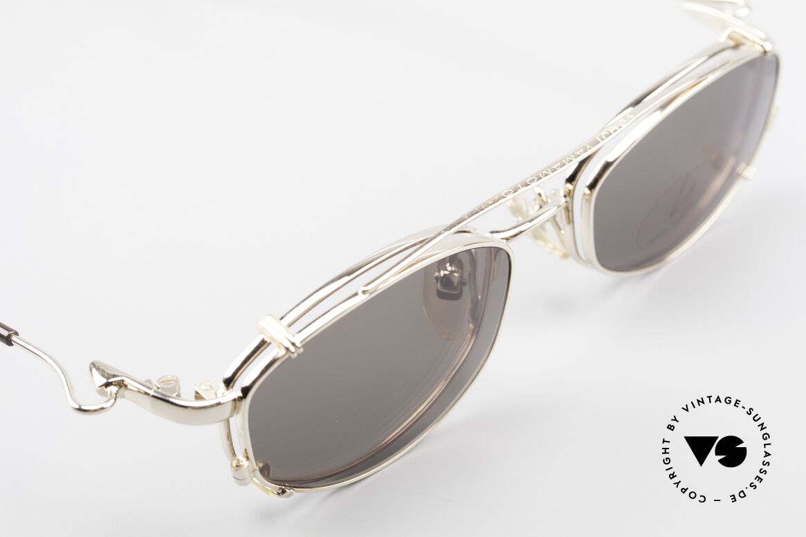 Yohji Yamamoto 51-7211 Vergoldete Vintage Clip Brille, ungetragen (wie alle unsere vintage Qualitätsbrillen), Passend für Herren und Damen