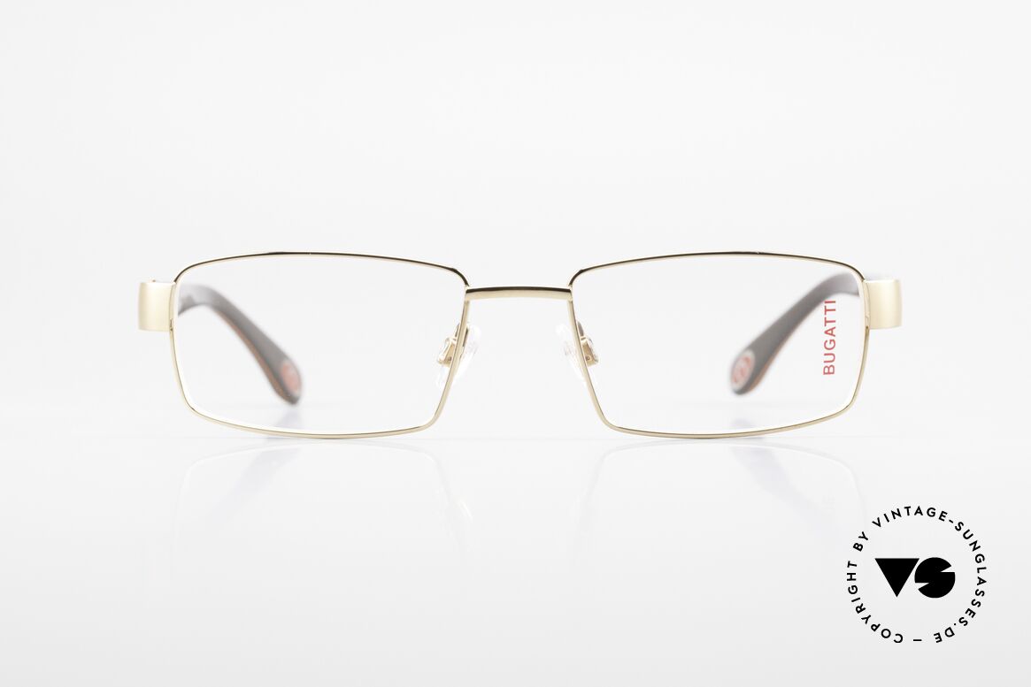 Bugatti 528 Vergoldete Titanium Fassung, BUGATTI LUXUS-Brille 528 in unfassbarer Qualität, Passend für Herren