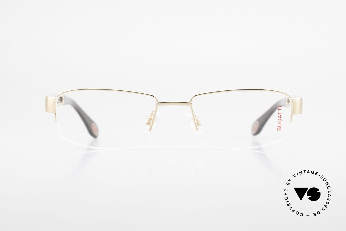 Bugatti 524 Carbon Titanium Gold Brille, BUGATTI LUXUS-Brille 524 in unfassbarer Qualität, Passend für Herren