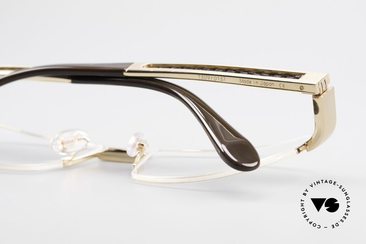 Bugatti 524 Carbon Titanium Gold Brille, Größe: large, Passend für Herren
