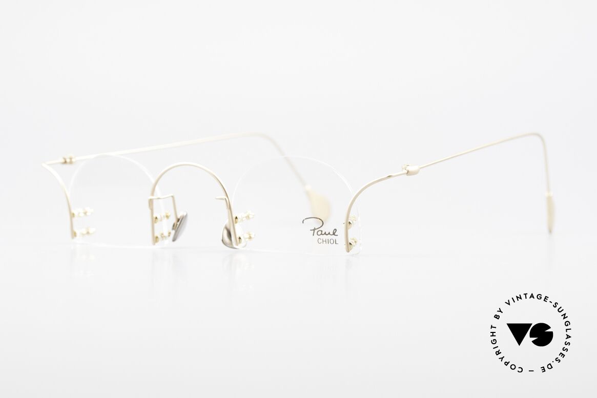 Paul Chiol 03 Randlose Vintage Kunstbrille, filigran ausgeklügelte Formen; schlichtweg mondän, Passend für Herren und Damen